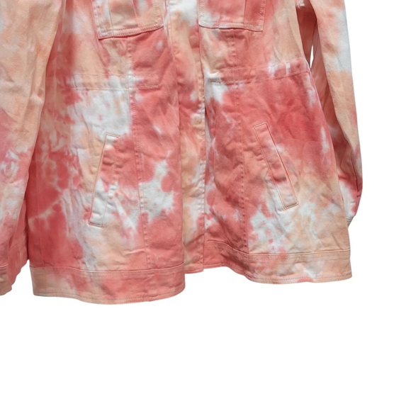 Torrid Women Full-Zip Tie-Dye Roll-Tab Hoodie Jacket Size 0 Excellent Condition - Picture 6 of 9